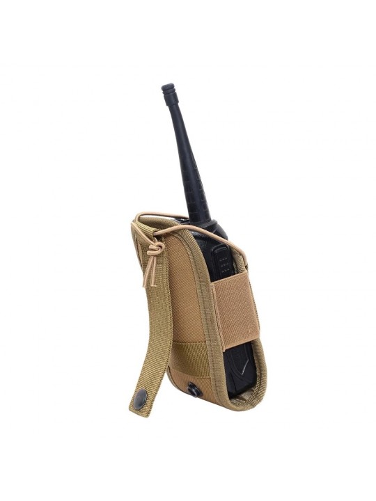 2PCS 1000D Tactical Molle Radio Walkie Talkie Pouch Waist Bag Holder Pocket Portable Interphone Carry Bag for Hunting Camping - 