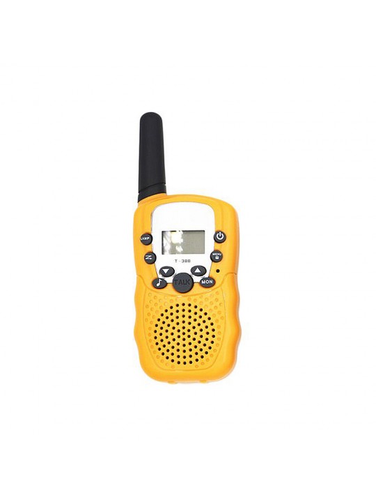 T388 Wireless Kids Walkie Talkie Portable Handheld Radio 0.5W UHF 462-467MHz 22CH Long Range Two Way Radio for Children - Black
