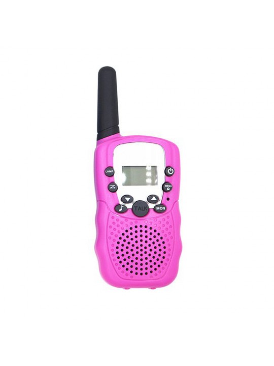 T388 Wireless Kids Walkie Talkie Portable Handheld Radio 0.5W UHF 462-467MHz 22CH Long Range Two Way Radio for Children - Black