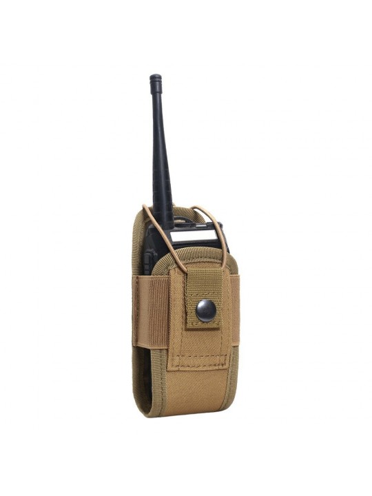 2PCS 1000D Tactical Molle Radio Walkie Talkie Pouch Waist Bag Holder Pocket Portable Interphone Carry Bag for Hunting Camping - 