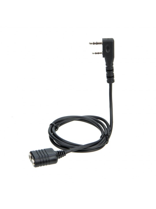 1M K type 2 Pin Speaker Mic Headset Earpiece Extension Cord Cable for BaoFeng UV-5R BF-888s Walkie Talkie Accessories