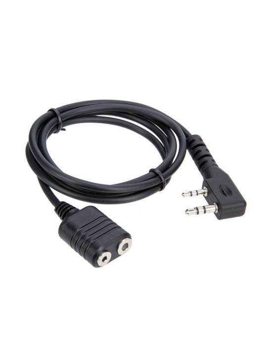 1M K type 2 Pin Speaker Mic Headset Earpiece Extension Cord Cable for BaoFeng UV-5R BF-888s Walkie Talkie Accessories