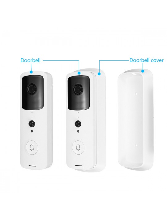 Smart WiFi HD 1080P Video Doorbell IR Visual Camera Intercom 166° Wide Angle Home Security Kit APP Control - #B