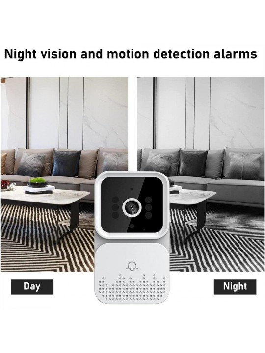 Smart Visual Doorbell Outdoor WiFi Camera Intelligent IR Night Vision Two-way Audio Remote APP Viewing Video Door Bell for Home 