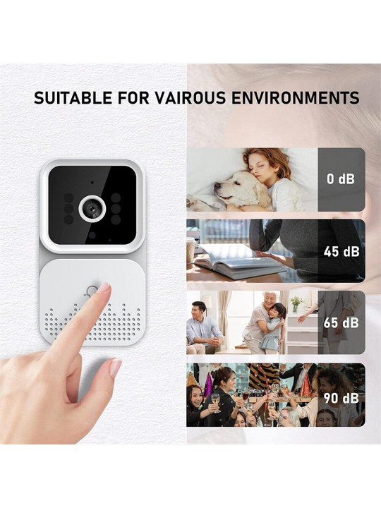Smart Visual Doorbell Outdoor WiFi Camera Intelligent IR Night Vision Two-way Audio Remote APP Viewing Video Door Bell for Home 