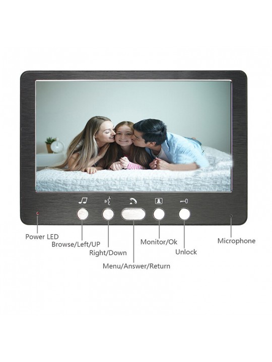 7 inch 1080P Tuya WiFi Video Intercom Doorbell System APP Remote Unlock Night Vision IP55 Waterproof Wireless Visual Doorbell wi