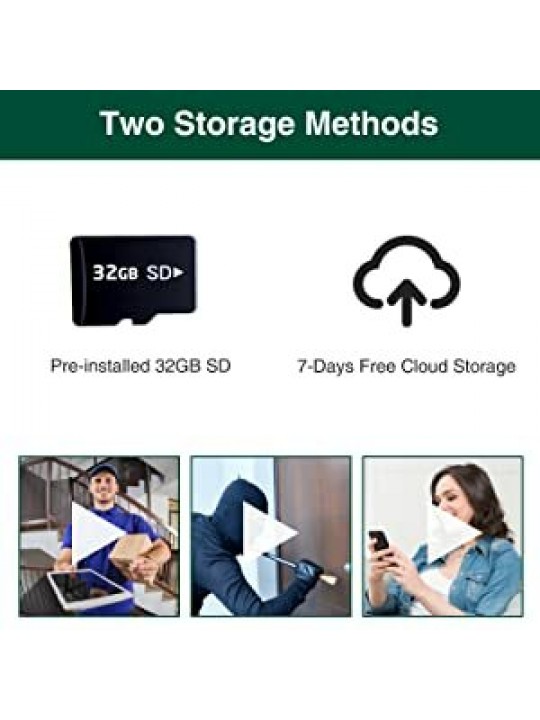 MECO ELE Video Doorbell Wireless 1080P Wireless Doorbell Camera with Free Chime WiFi Smart Doorbell Night Vision IP65 Waterproof