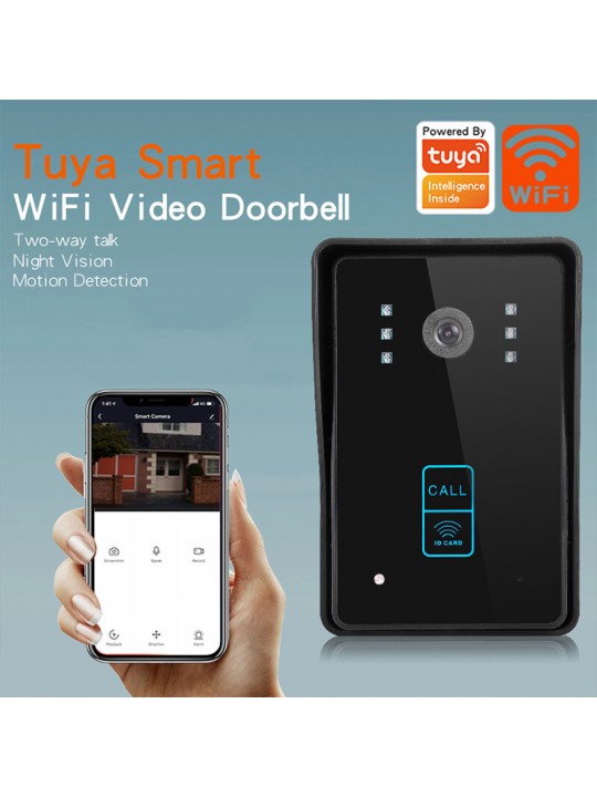European Standard Tuya Smart WiFi Video Doorbell APP Wireless Remote Phone Call 1080P Camera Motion Detection Night Vision with 