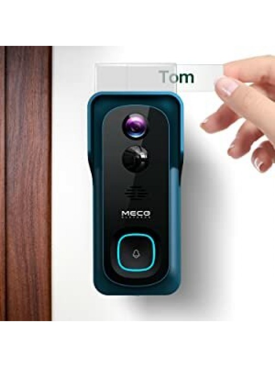 MECO ELE Video Doorbell Wireless 1080P Wireless Doorbell Camera with Free Chime WiFi Smart Doorbell Night Vision IP65 Waterproof