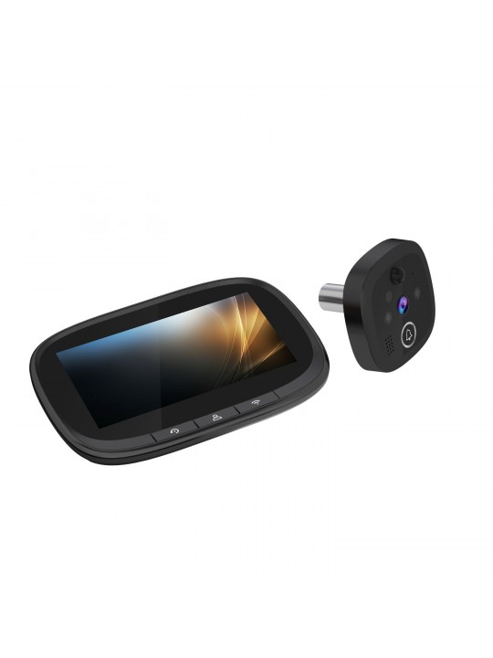 ESCAM C83 Wireless Doorbell 4.3inch WIFI IP Door Viewer HD Night Vision 120° can Take Photo and Video PIR Motion Detection Two W