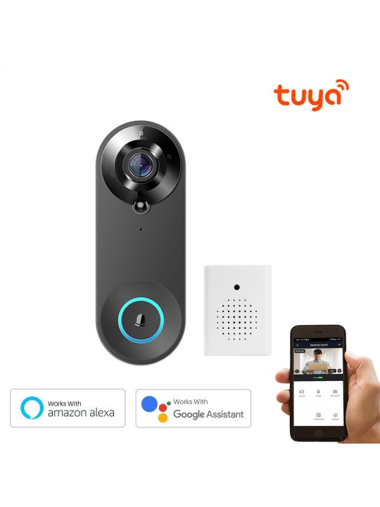 W3 720P WiFi Video Doorbell Intelligent IR Night Vision Two-way Audio Remote Phone Monitoring Motion Detection Alarm Support Mem