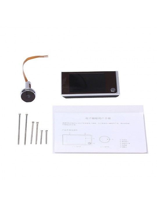 3.5 Inch LCD Visual Electronic Doorbell 2MP 120 Degree Wide-angle Cat Eye Door Camera Home Monitoring Surveillance Device