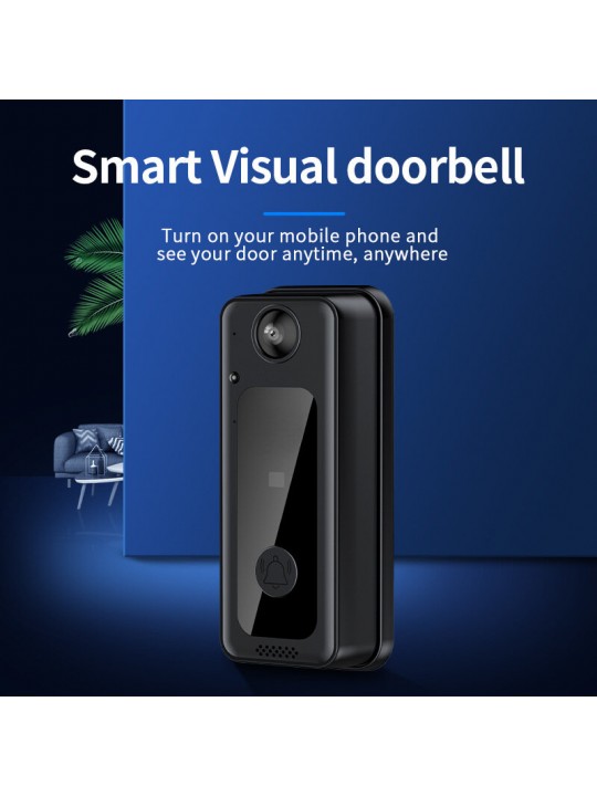 1080P HD Wireless Doorbell Intelligent IR Night Vision 125° Wide Angle Remote APP Viewing Intercom Energy-saving Outdoor Securit