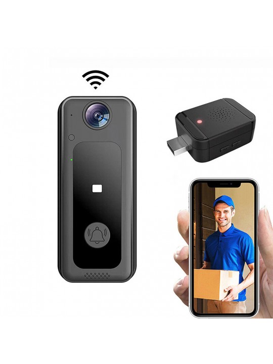 1080P HD Wireless Doorbell Intelligent IR Night Vision 125° Wide Angle Remote APP Viewing Intercom Energy-saving Outdoor Securit