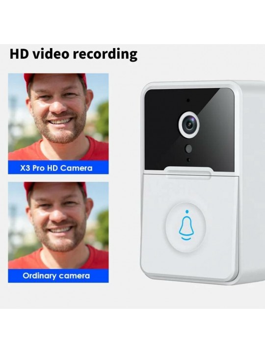 X3pro Smart WiFi Video Doorbell Night Vision Two-way Audio APP Control Remote Phone Push Notifications Home Security Monitor Doo