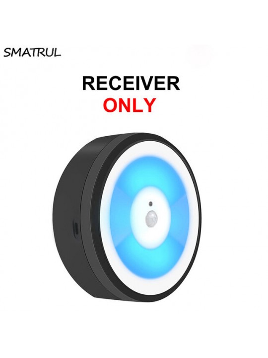 SMATRUL 433MHZ Wireless Smart PIR Motion Sensor LED Night Light Doorbell Ring Chime Home USB Powered Waterproof - 1