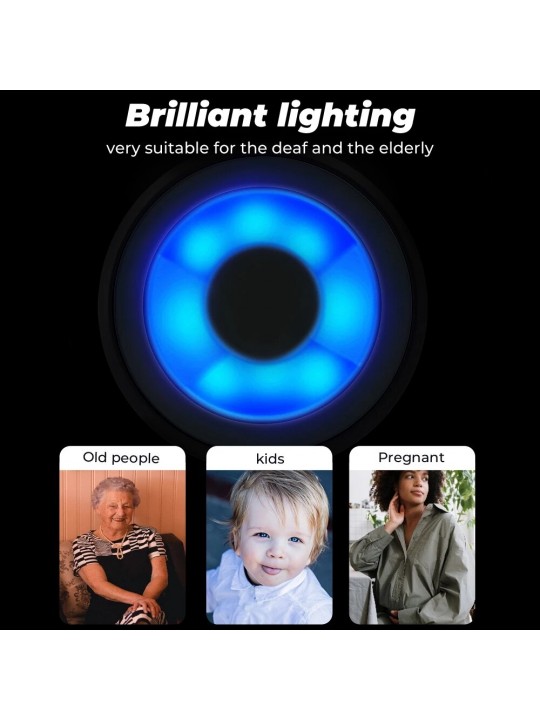 SMATRUL 433MHZ Wireless Smart PIR Motion Sensor LED Night Light Doorbell Ring Chime Home USB Powered Waterproof - 1