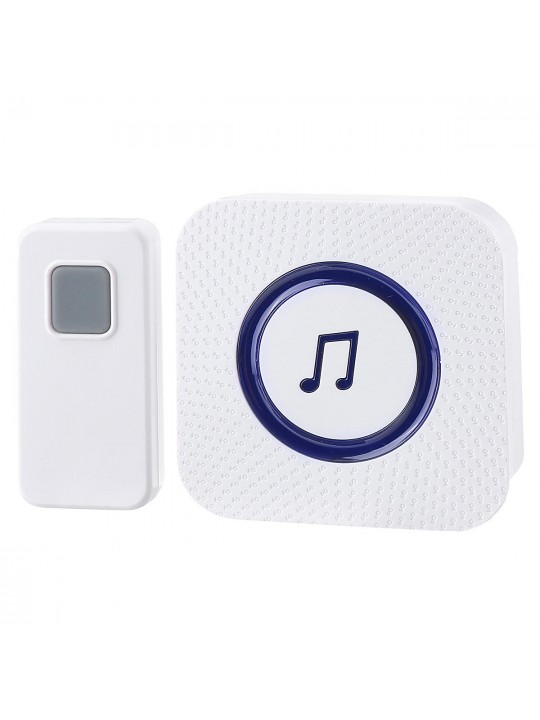 300M Waterproof Wireless Doorbell 55 Songs Chime LED Flash EU/US/UK/AU Plug - US Plug